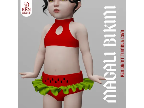 Alpha [RenOKMT] Magali Bikini - The Sims 4 Custom Content