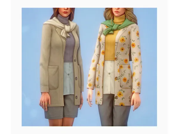 Maxis Match Lotta Coat by AdrienPastel - The Sims 4 Custom Content