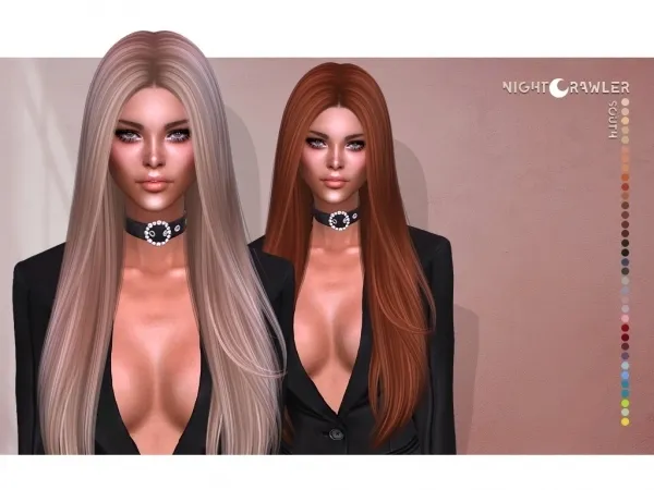 Alpha nightcrawler south hair - The Sims 4 Custom Content