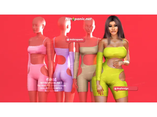 Alpha GOO Body Romper - The Sims 4 Custom Content