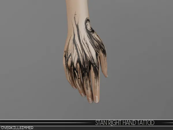 Mix Stan right hand tattoo - The Sims 4 Custom Content