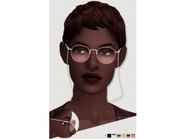 Mix luutzi Rozika glasses in 3 versions - The Sims 4 Custom Content