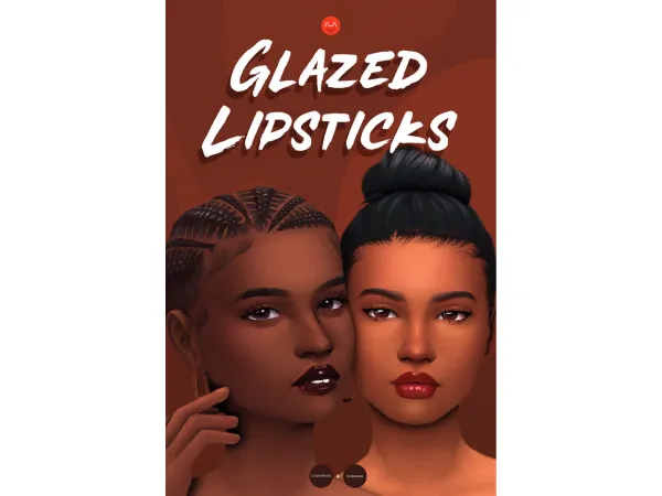 Maxis Match Glazed lipsticks by TwistedCat - The Sims 4 Custom Content
