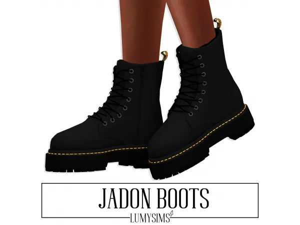 Alpha Jadon boots (F) by lumysims - The Sims 4 custom content