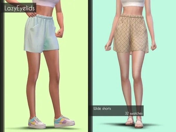Alpha Wide shorts - The Sims 4 Custom Content