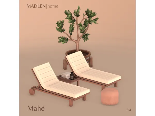 Maxis Match Mahé Lounge Set by Madlen - The Sims 4 Custom Content