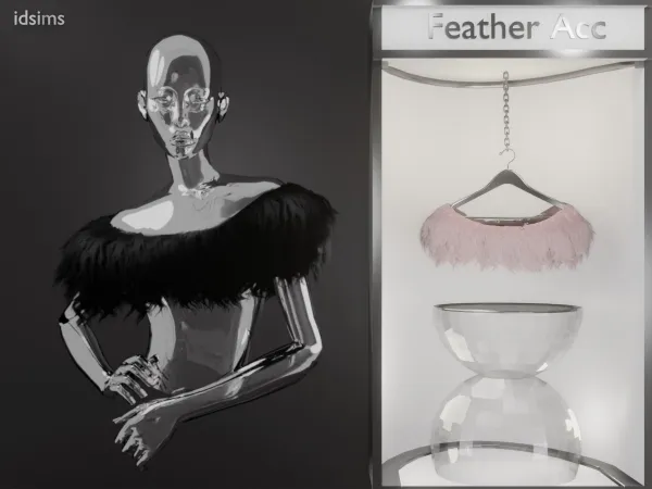Alpha Feather Acc - The Sims 4 Custom Content