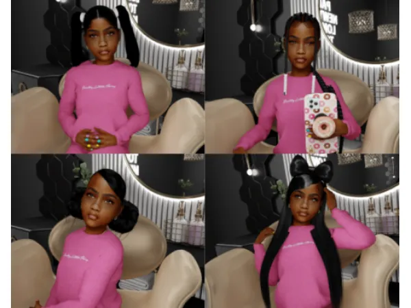 Alpha Set Hair by plumbobbreezy - The Sims 4 Custom Content