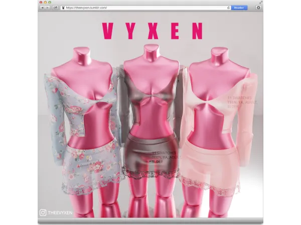Alpha [ vyxen ] alexia set - The Sims 4 Custom Content