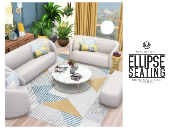 Maxis Match Ellipse Seating - The Sims 4 Custom Content