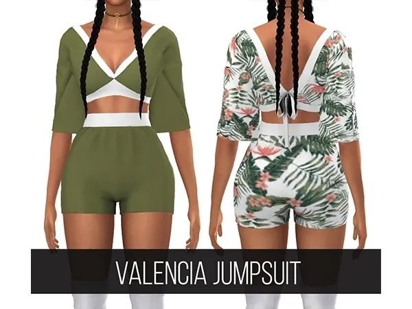 Alpha VALENCIA JUMPSUIT - The Sims 4 Custom Content