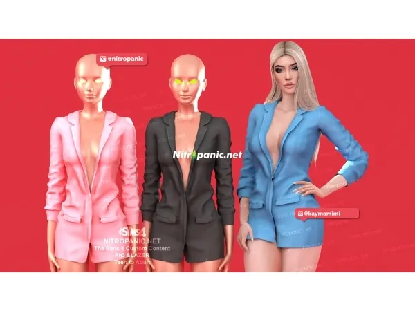 Alpha Rio Blazer - The Sims 4 Custom Content