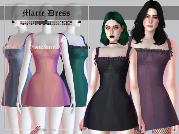 Maxis Match Marie Dress by Regina Raven - The Sims 4 Custom Content