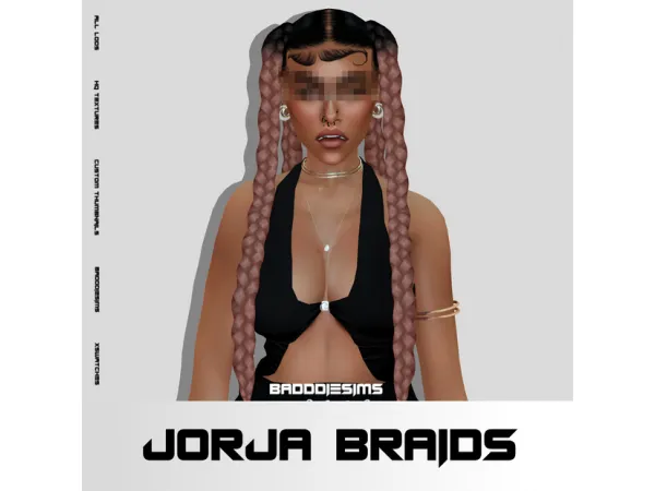 Mix JORJA BRAIDS by BADDDIESIMS - The Sims 4 Custom Content
