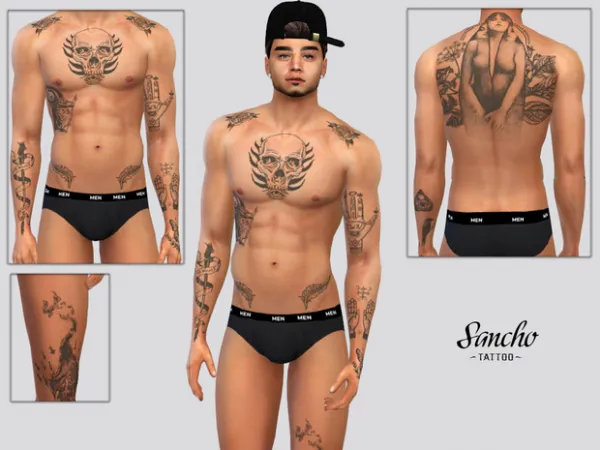 Mix Sancho Tattoo (Mick) by simsfinds - The Sims 4 Custom Content