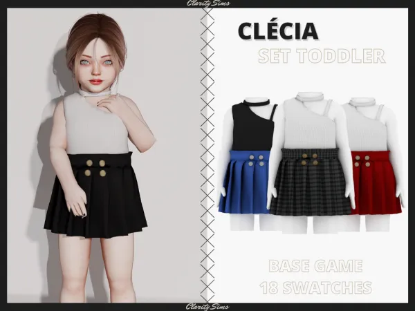 Alpha Clécia Set Toddler - The Sims 4 Custom Content