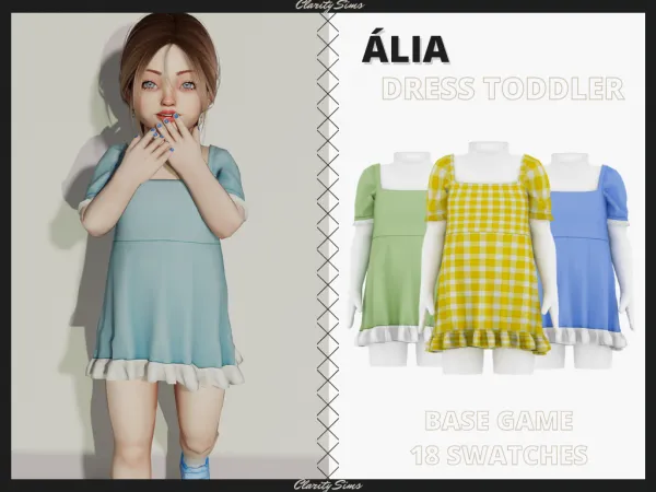 Alpha Ália Dress Toddler - The Sims 4 Custom Content