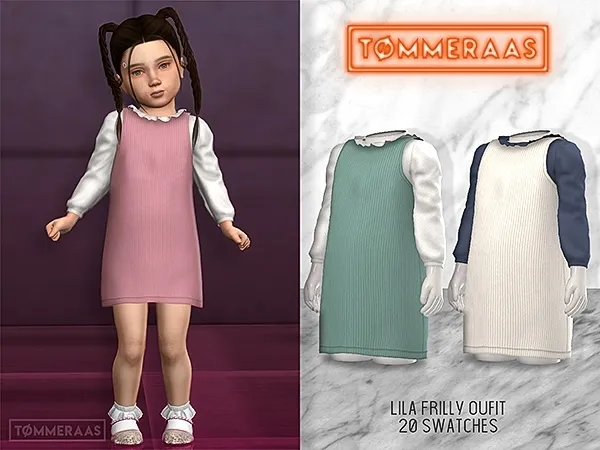 Alpha TØMMERAAS Lila Frilly Outfit (35) - The Sims 4 Custom Content