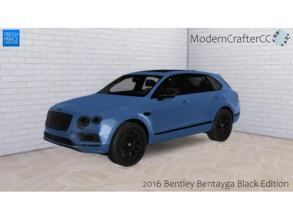 Mix 2016 Bentley Bentayga Black Edition - The Sims 4 Custom Content