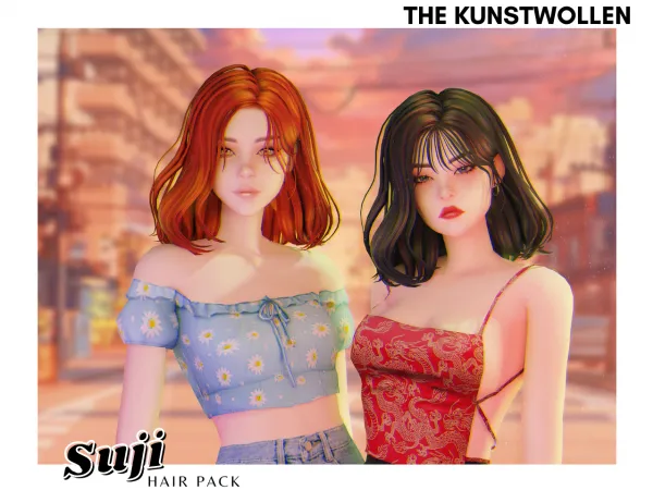 Maxis Match Suji hair pack - The Sims 4 Custom Content