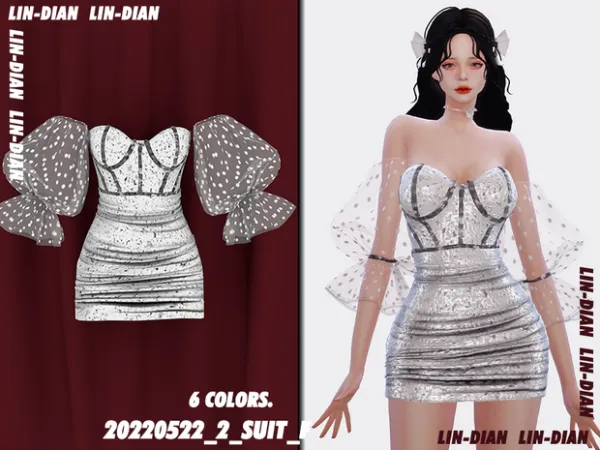 Alpha 11_SUIT_F DIAN by LIN - The Sims 4 Custom Content