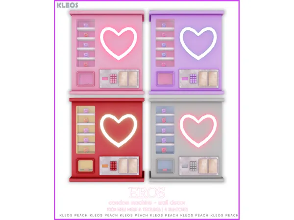 Alpha PEACH Condom Machine Decor by smsims - The Sims 4 Custom Content