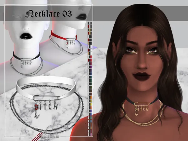 Mix Necklace 03 by Regina Raven - The Sims 4 Custom Content