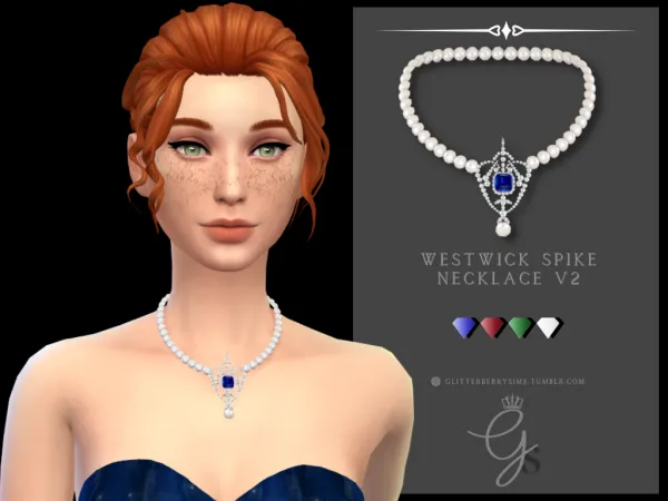 Mix WestWick Necklace by Glitterberry Sims - The Sims 4 Custom Content
