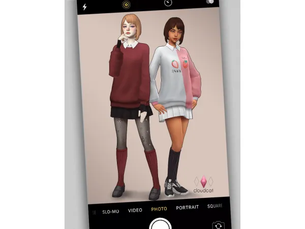 Maxis Match Vexed Outfit by cloudcat - The Sims 4 Custom Content