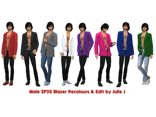 Maxis Match Male Blazer Recolours by Julie J by Julie J - The Sims 4 Custom Content