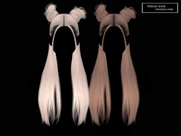 Alpha Freak Hair - The Sims 4 Custom Content