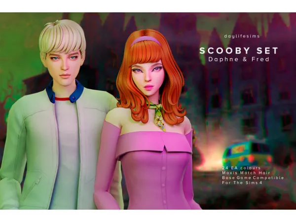 Maxis Match SCOOBY SET Fred by daylifesims - The Sims 4 Custom Content
