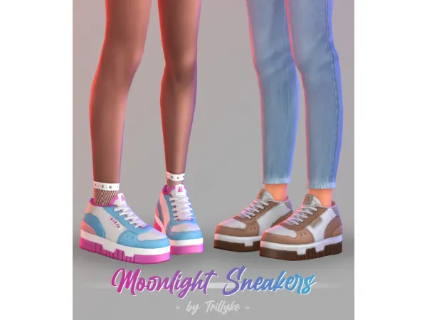 Maxis Match Moonlight Sneakers Moonlight Chic Kit Sneakers Edit by Trillyke - The Sims 4 Custom Content