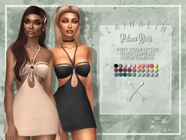 Maxis Match Paloma Dress - The Sims 4 Custom Content