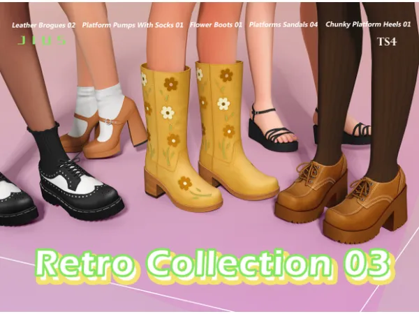 Mix Retro Collection 03 by jiussims - The Sims 4 Custom Content