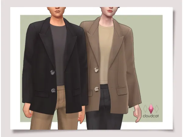Maxis Match Moonlight Blazer Edit by cloudcat - The Sims 4 Custom Content