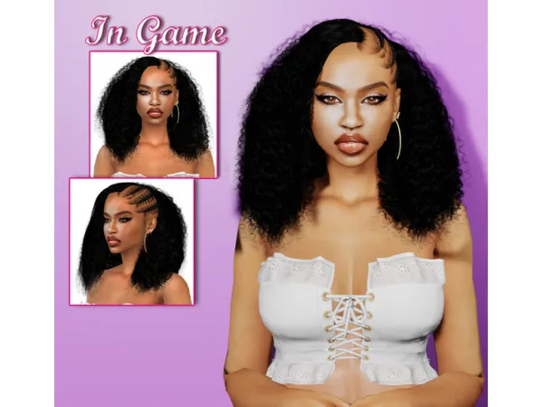 Alpha Lashea Hair by XxBlacksims - The Sims 4 Custom Content