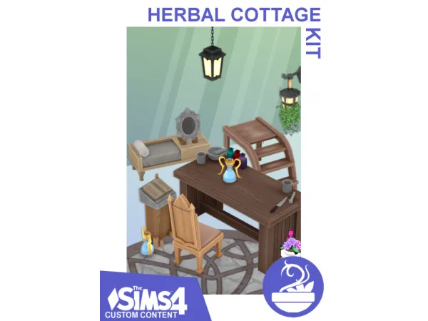 Maxis Match Herbal Cottage - The Sims 4 Custom Content