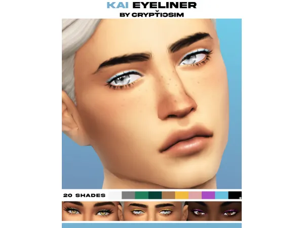 Maxis Match kai eyeliner by crypticsim - The Sims 4 Custom Content