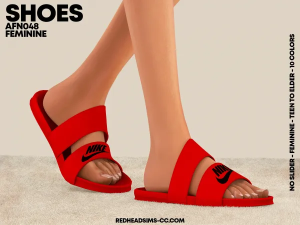 Alpha AF SHOES N048 NO SLIDER by redheadsims - The Sims 4 Custom Content