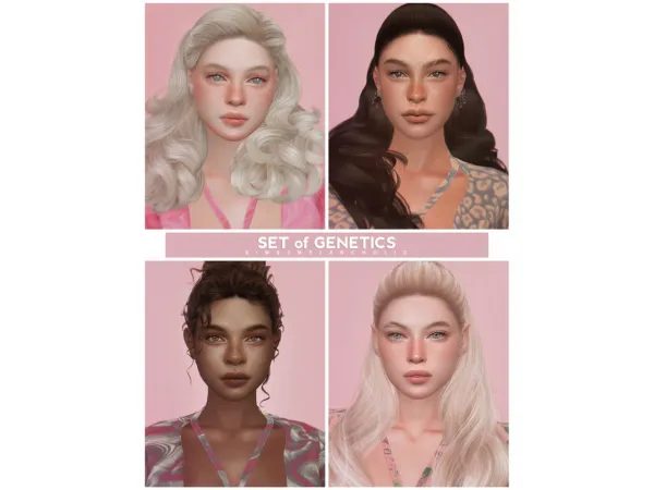 Alpha SET of GENETICS by sims3melacnholic - The Sims 4 Custom Content
