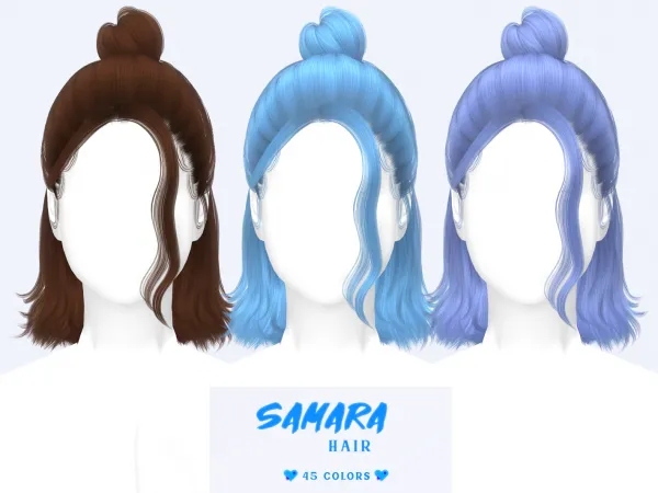 Alpha Samara Hair - The Sims 4 Custom Content