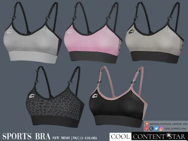 Alpha Sports Bra cool_content_star - The Sims 4 Custom Content