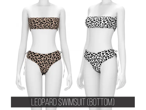 Alpha LEOPARD SWIMSUIT BOTTOM - The Sims 4 Custom Content