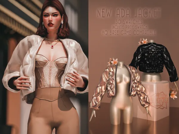 Alpha New Ada Jacket BRsims - The Sims 4 Custom Content