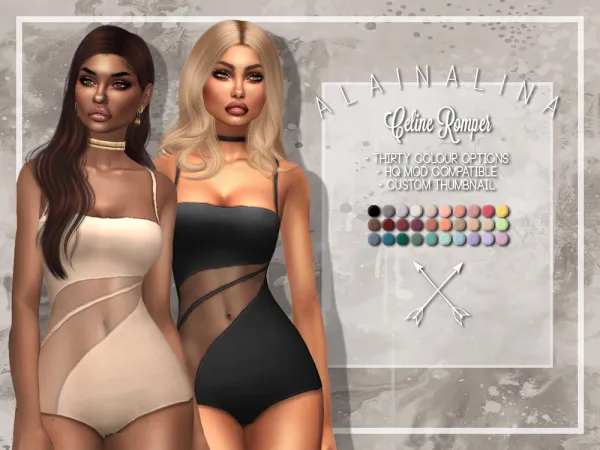 Maxis Match Celine Romper - The Sims 4 Custom Content