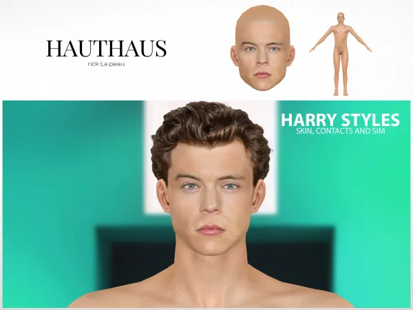 Alpha Harry Styles 2013 Skin and Sim (ULTRA REALISTIC) by Hauthaus - The Sims 4 Custom Content