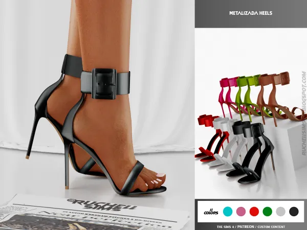 Alpha METALIZADA HEELS FREE - The Sims 4 Custom Content