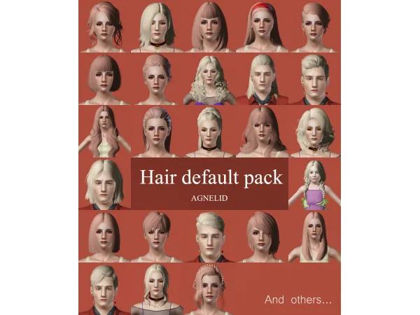 A set of in game hairstyle defaults - The Sims 3 Custom Content