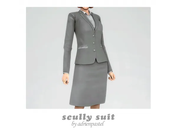 Maxis Match Scully Suit - The Sims 4 Custom Content
